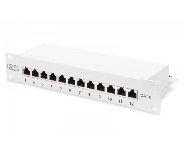 Digitus Patch panel 10 cali 12-portów RJ-45 Kat.6 ekranowany 1U komp - 1385374 - zdjęcie 5